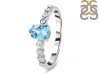 Blue Topaz & White Topaz Ring BTZ-RR-419D.