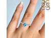 Swiss Blue Topaz & White Topaz Ring SBTZ-RR-419D.
