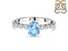 Blue Topaz & White Topaz Ring BTZ-RR-419D.