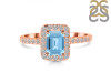 Blue Topaz & White Topaz Ring BTZ-RR-432.