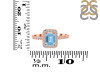 Blue Topaz & White Topaz Ring BTZ-RR-432.