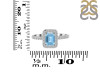 Blue Topaz & White Topaz Ring BTZ-RR-432.