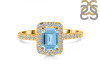Blue Topaz & White Topaz Ring BTZ-RR-432.