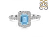 Blue Topaz & White Topaz Ring BTZ-RR-432.