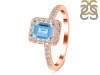 Blue Topaz & White Topaz Ring BTZ-RR-432.