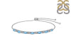 Blue Topaz & White Topaz Bracelet BTZ-RDB-133.