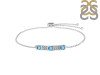 Blue Topaz & White Topaz Bracelet BTZ-RDB-147.