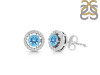 Blue Topaz & White Topaz Stud Earring BTZ-RDE-985.