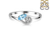 Blue Topaz & White Topaz Ring BTZ-RDR-2611.