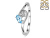 Blue Topaz & White Topaz Ring BTZ-RDR-2611.