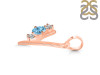 Blue Topaz & White Topaz Alphabet Y Pendant BTZ-RDA-77.