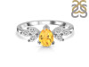 Citrine & White Topaz Ring CIT-RDR-2556.