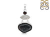 Coconut Geode/Crystal Quartz/Garnet Pendant-2SP CCG-1-66