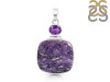 Charoite/Amethyst Pendant-2SP CHR-1-112