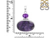 Charoite/Amethyst Pendant-2SP CHR-1-82