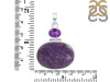 Charoite/Amethyst Pendant-2SP CHR-1-89