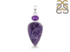 Charoite/Amethyst Pendant-2SP CHR-1-99