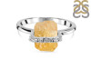 Citrine Raw Crystal & White Topaz Ring CIT-RR-381.
