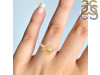 Citrine Raw Crystal & White Topaz Ring CIT-RR-381.