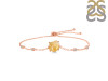 Citrine Raw Crystal & White Topaz Bracelet With Adjustable Camera Lock CIT-RCYB-2-CAMERA-LOCK