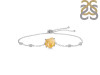 Citrine Raw Crystal & White Topaz Bracelet With Adjustable Camera Lock CIT-RCYB-2-CAMERA-LOCK