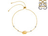 Citrine Raw Crystal & White Topaz Bracelet With Adjustable Camera Lock CIT-RCYB-2-CAMERA-LOCK