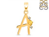 Citrine & White Topaz Alphabet A Pendant CIT-RDA-1.