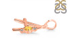 Citrine & White Topaz Alphabet A Pendant CIT-RDA-1.