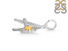 Citrine & White Topaz Alphabet A Pendant CIT-RDA-1.