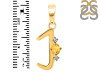 Citrine & White Topaz Alphabet J Pendant CIT-RDA-10.