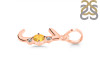 Citrine & White Topaz Alphabet J Pendant CIT-RDA-10.