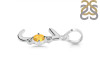 Citrine & White Topaz Alphabet J Pendant CIT-RDA-10.