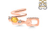 Citrine & White Topaz Alphabet W Pendant CIT-RDA-101.