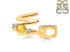 Citrine & White Topaz Alphabet W Pendant CIT-RDA-101.