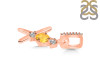 Citrine & White Topaz Alphabet X Pendant CIT-RDA-102.