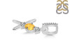Citrine & White Topaz Alphabet X Pendant CIT-RDA-102.