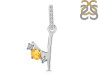 Citrine & White Topaz Alphabet Y Pendant CIT-RDA-103.