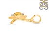 Citrine & White Topaz Alphabet K Pendant CIT-RDA-11.