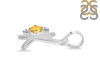 Citrine & White Topaz Alphabet K Pendant CIT-RDA-11.