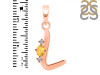 Citrine & White Topaz Alphabet L Pendant CIT-RDA-12.
