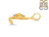 Citrine & White Topaz Alphabet L Pendant CIT-RDA-12.