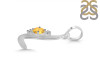 Citrine & White Topaz Alphabet L Pendant CIT-RDA-12.