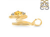Citrine & White Topaz Alphabet M Pendant CIT-RDA-13.