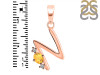 Citrine & White Topaz Alphabet N Pendant CIT-RDA-14.