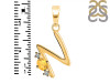 Citrine & White Topaz Alphabet N Pendant CIT-RDA-14.