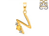 Citrine & White Topaz Alphabet N Pendant CIT-RDA-14.