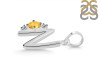 Citrine & White Topaz Alphabet N Pendant CIT-RDA-14.