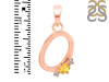 Citrine & White Topaz Alphabet O Pendant CIT-RDA-15.