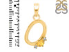 Citrine & White Topaz Alphabet O Pendant CIT-RDA-15.