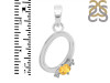 Citrine & White Topaz Alphabet O Pendant CIT-RDA-15.